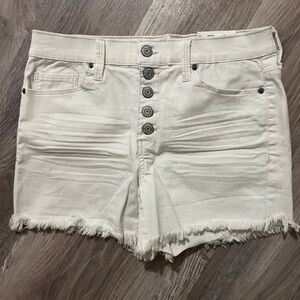 Mudd Flx Stretch High Rise Midi Denim Jean Shorts Juniors Size 9 NWT